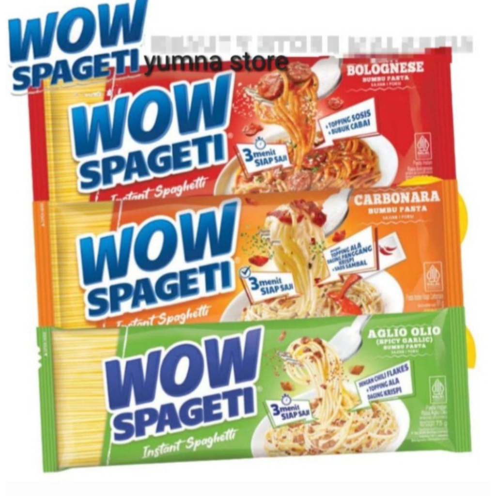 

Paket 10 Pcs Wow Spaghetti Bolognese Carbonara