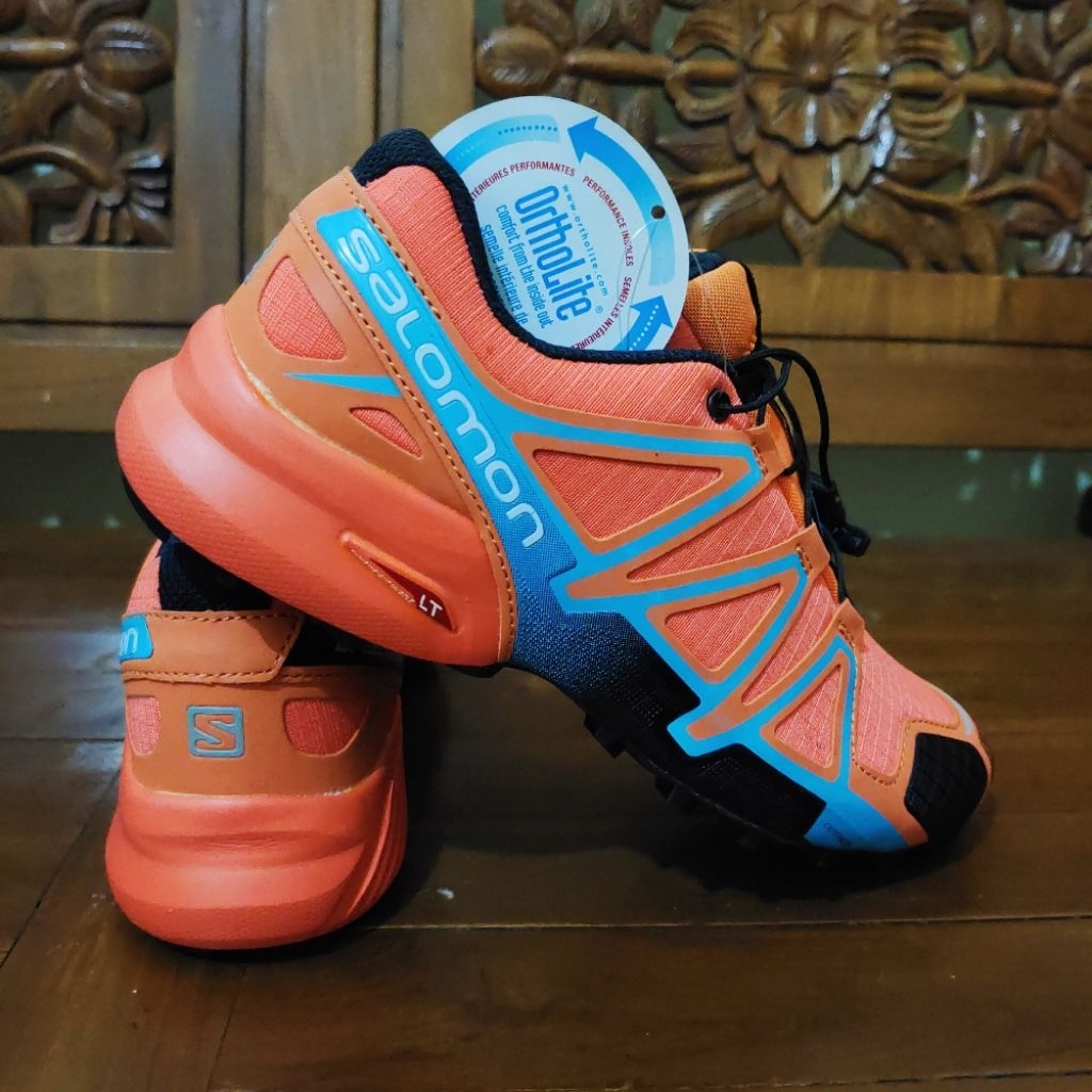 Salomon Speedcross 4 Trail Running In Orange Black Shoe - Size 40