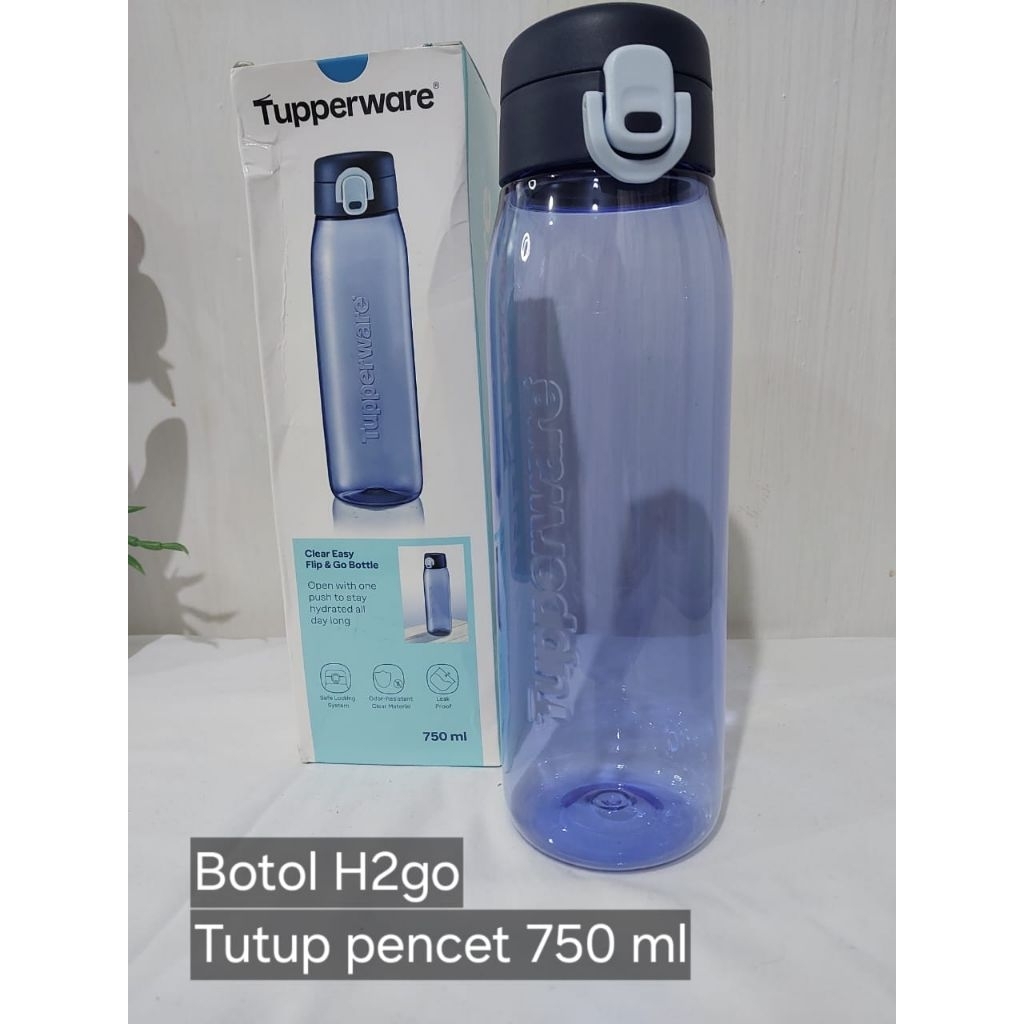 Botol Tupperware H2go 750 ml kristal