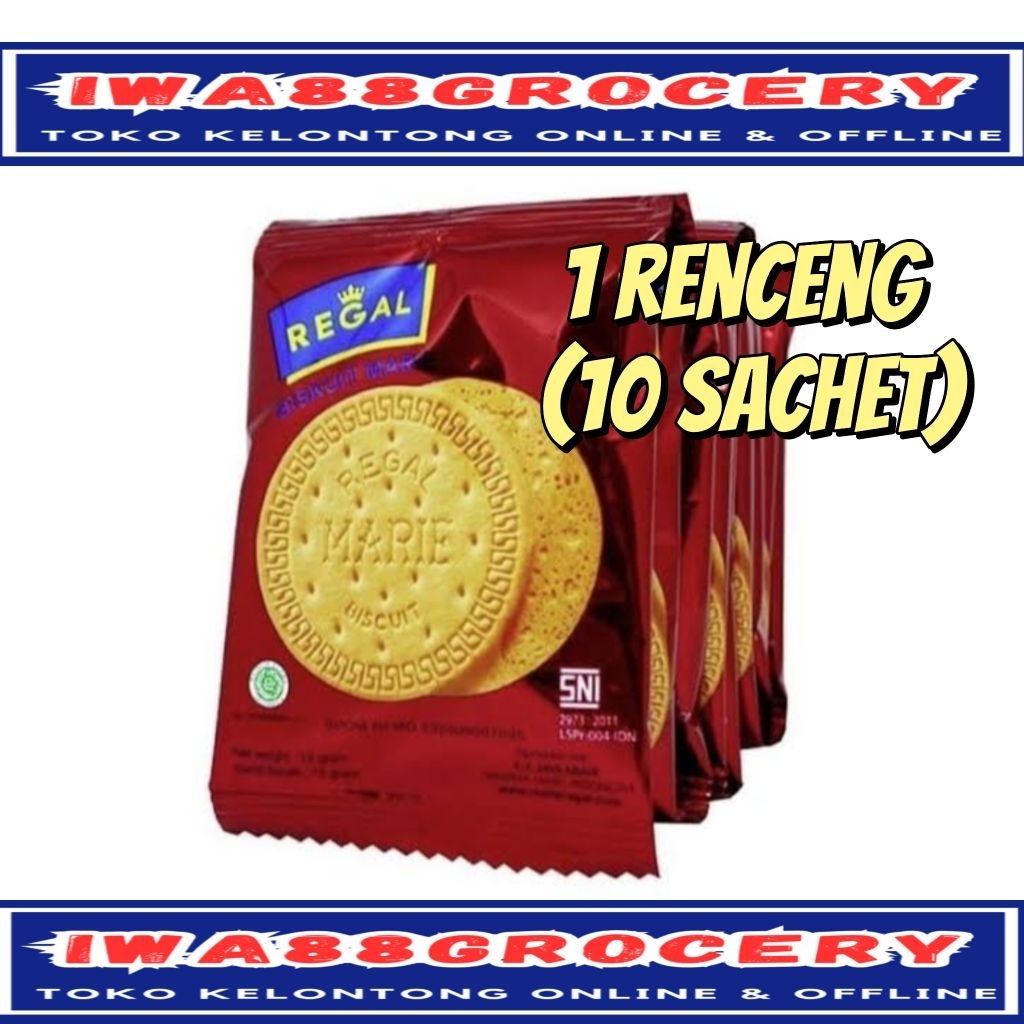 

Regal marie biscuit 10sachet renceng