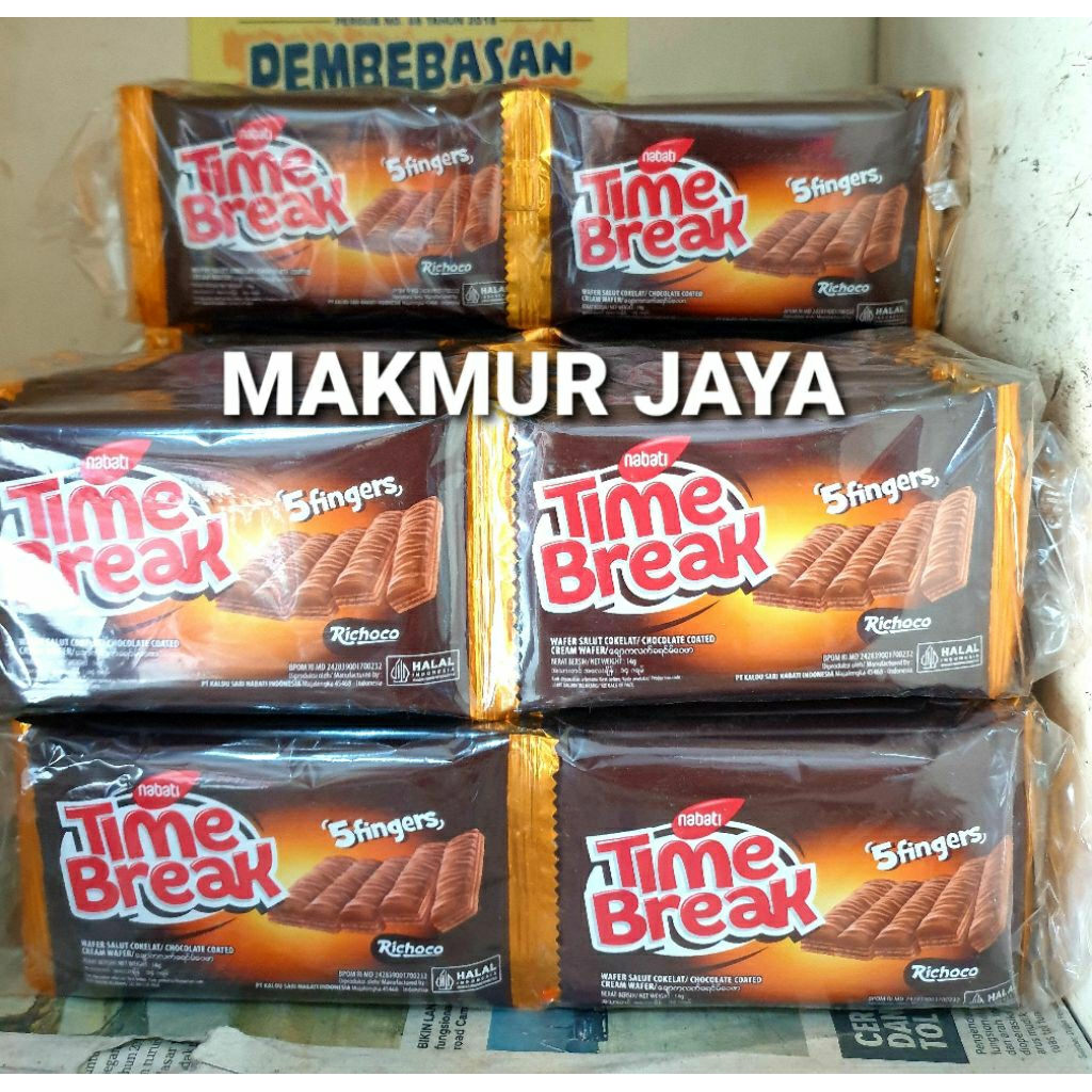 

NABATI TIME BREAK CHOCOLATE 5 Fingers ( 1 Pack isi 10 Sachet)