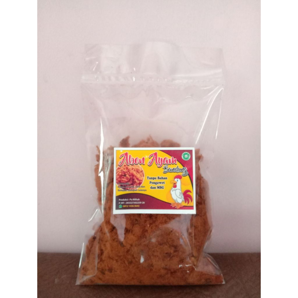 

abon ayam ukuran 1/2 kg