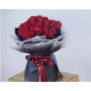 

20 Lembar Kertas Bunga Buket Transparan Garis Gradient Flower Wrapping Cellophane / Kertas Buket Gradasi