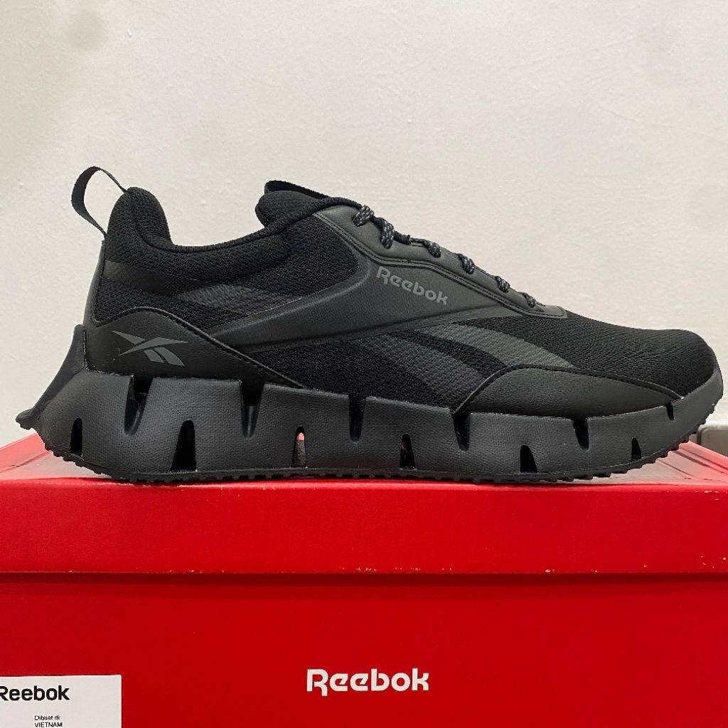 REEBOK ZIG DYNAMICA STR MEN'S RUNNING SHOES - BLACK