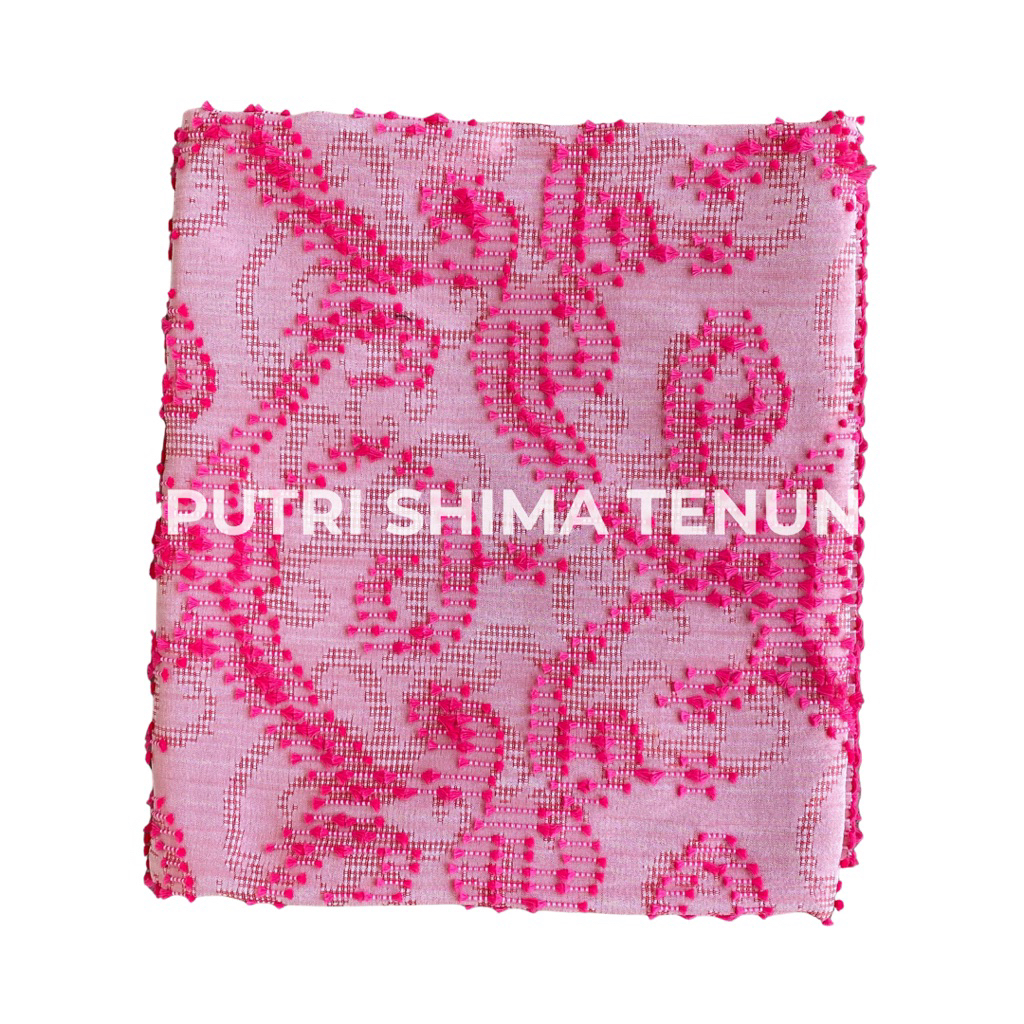 Kain Tenun Ikat Bulu - Pink Voltage