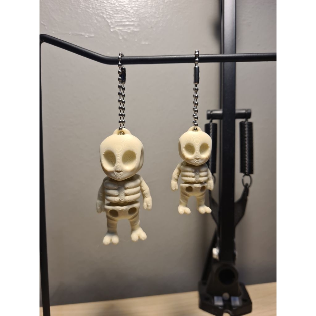 Tiny Skeleton Alien Gantungan Kunci Tengkorak Skeleton Body Skeletal Tengkorak Badan Keychain Mainan