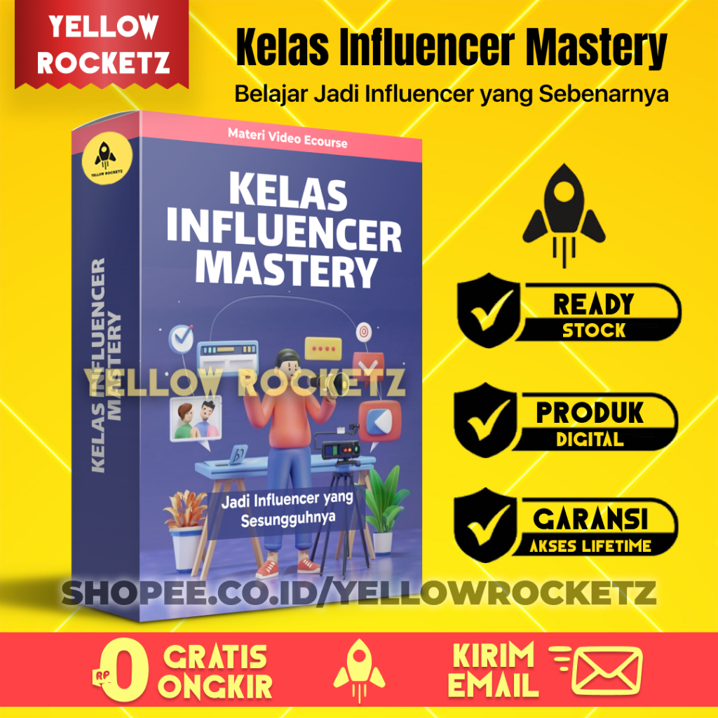 Kelas INFLUENCER MASTERY - Influencer Marketing - Belajar Jadi Influencer Handal - Materi Video