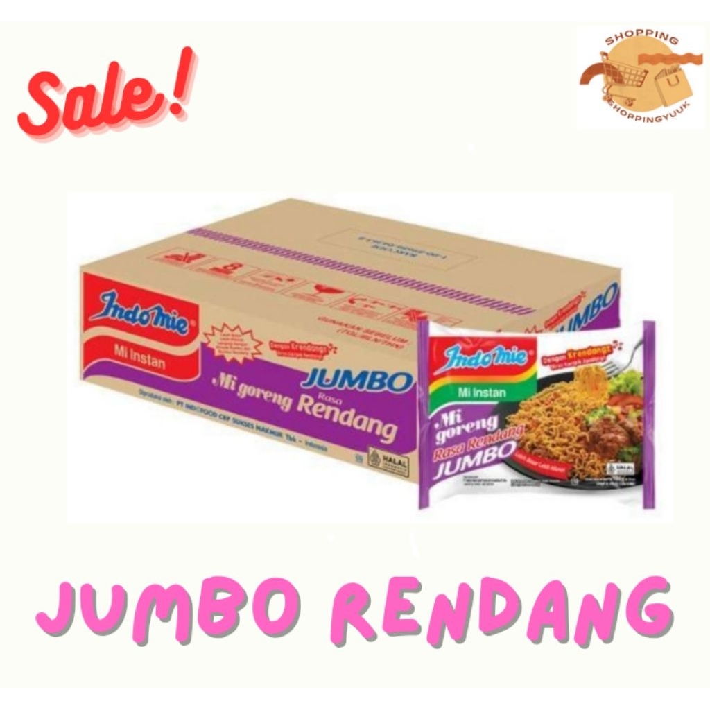 

Indomie Mi Goreng Jumbo Rendang (120 g/24 pcs/karton)