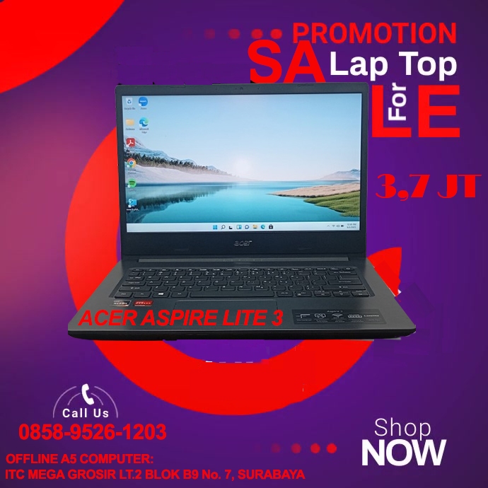 Laptop Acer aspire lite 3 a314-22