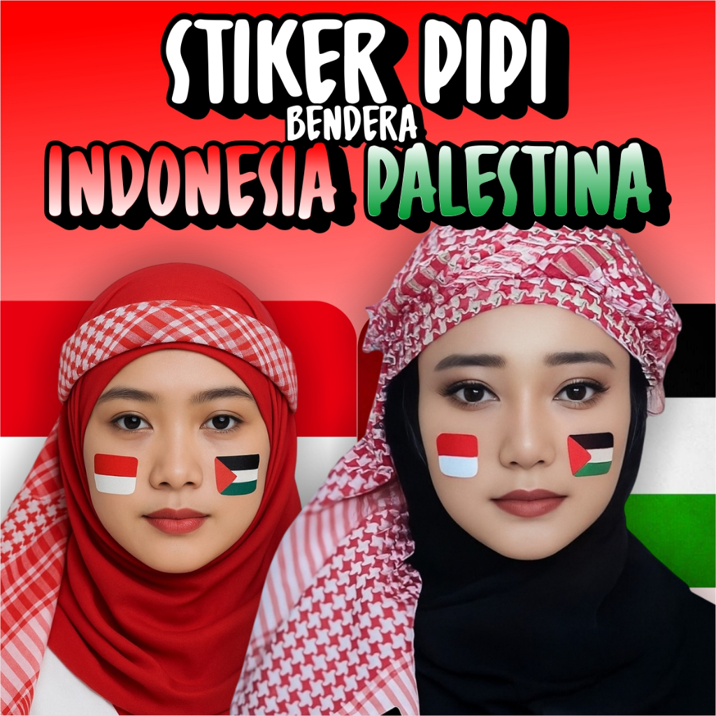 

STIKER PIPI BENDERA INDONESIA PALESTINA ISI 144PCS DESAIN KEMERDEKAAN GRATIS CUTTING