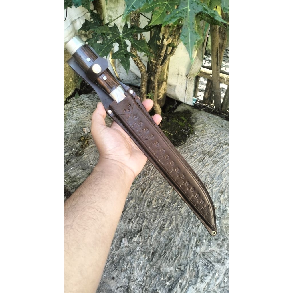 TERBARU PISAU CHEF 30 CM // PISAU DAPUR PANJANG// PISAU SARUNG KULIT ASLI// PISAU CHEF DURRALIUM KUL