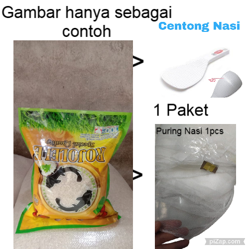 

New Beras Rojolele 2,5kg + Centong +Puring kemasan terbaru beras kulitas medium