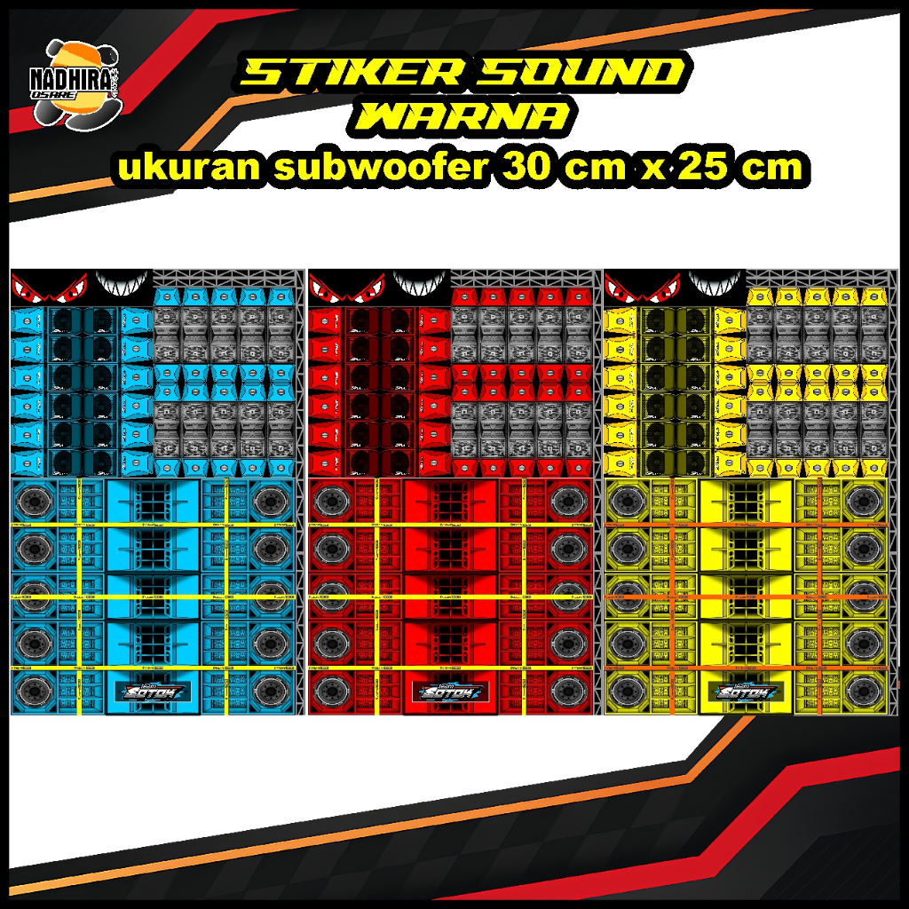 

Stiker SOUND WARNA Ukuran 30x25cm
