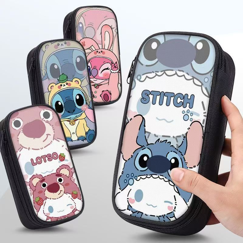 

Stitch pencil case, strawberry bear pencil case, boys' student large capacity pencil case, girls' pencil case