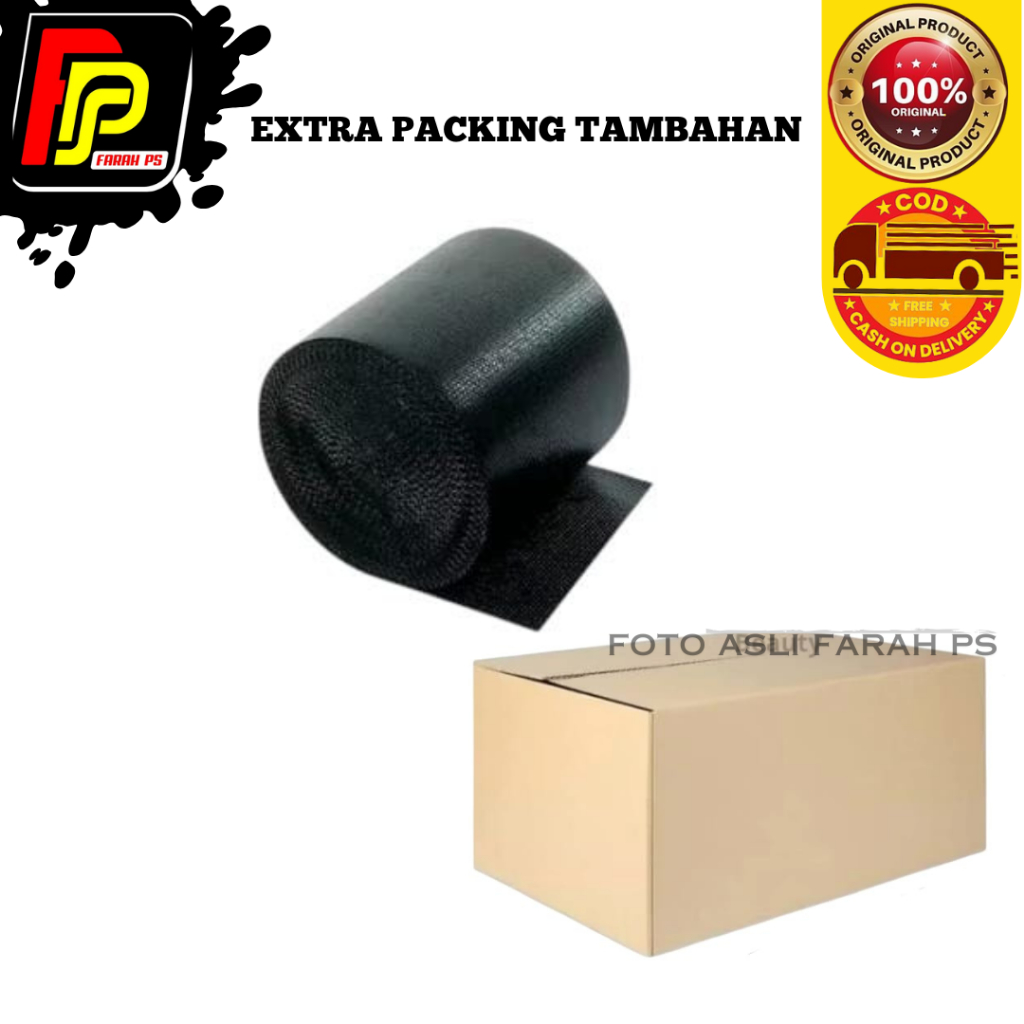 

Packing Tambahan Kardus dan Buble WRAP 100 % aman