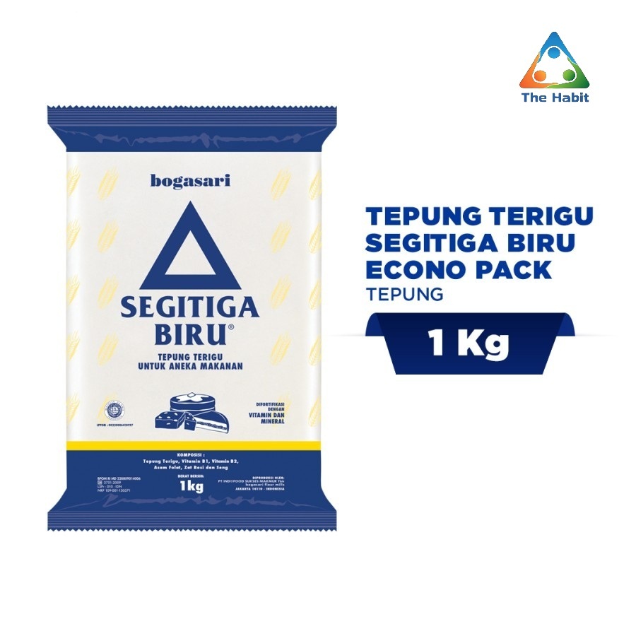 

(The Habit) Tepung Terigu Segitiga Biru Ekonomis Transparan 1kg