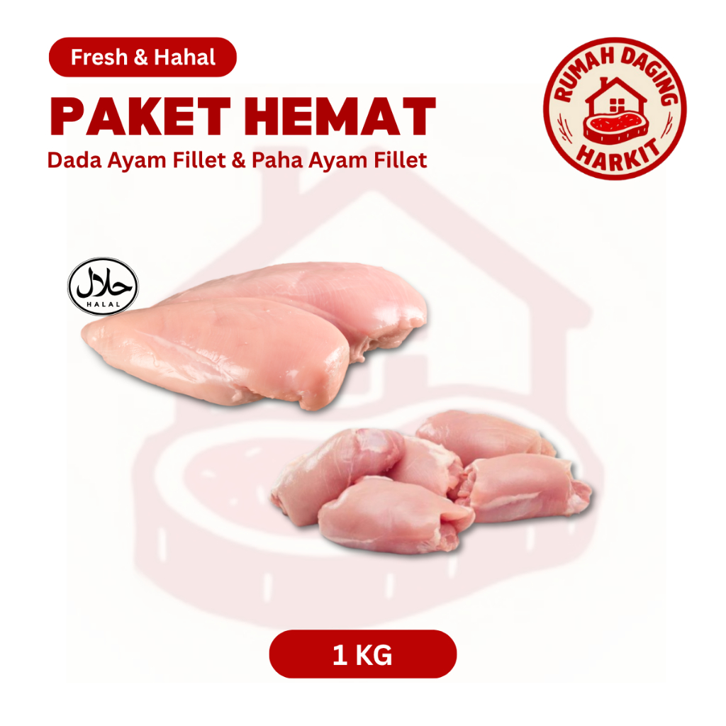 

Promo Bundling - Dada Ayam Fillet 1kg & Paha Ayam Fillet 1kg - Ayam Segar - Ayam Fillet - Ayam Frozen