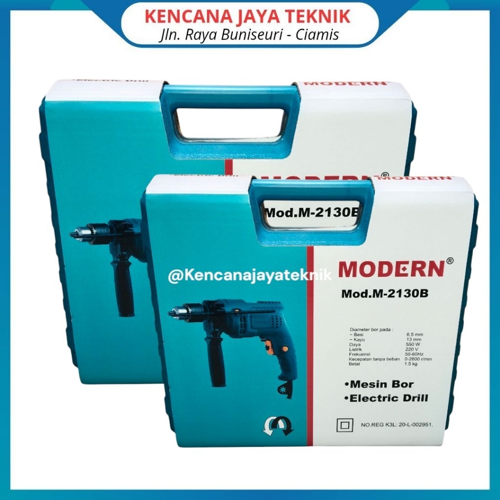 Mesin Bor Tangan Modern  13 MM Bolak Balik Original M-2130B