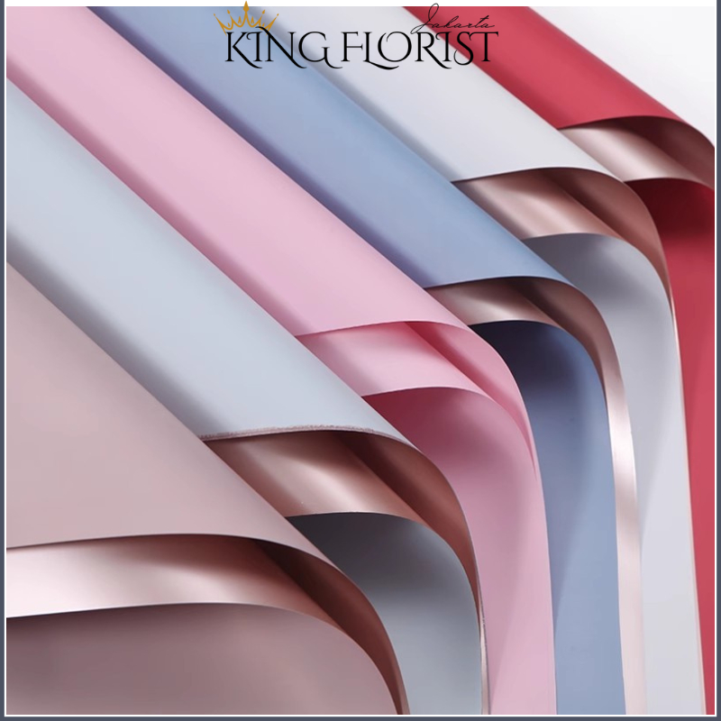 

Bicolor Rosegold Cellophane Kertas Buket Bunga Wrapping Paper Ecer Lembaran KB19