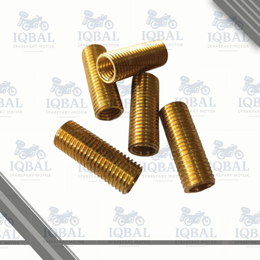 Sok Drat Sokdrat M8×M10 Baut Kunci Dalam 12 Luar 14 Kuningan Asli Per 5 Biji