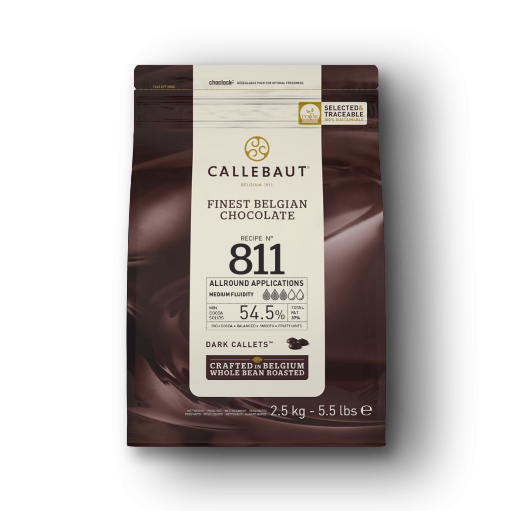 

Callebaut 811 Dark Chocolate 54.5% – Cokelat Couverture Premium untuk Baking & Dessert