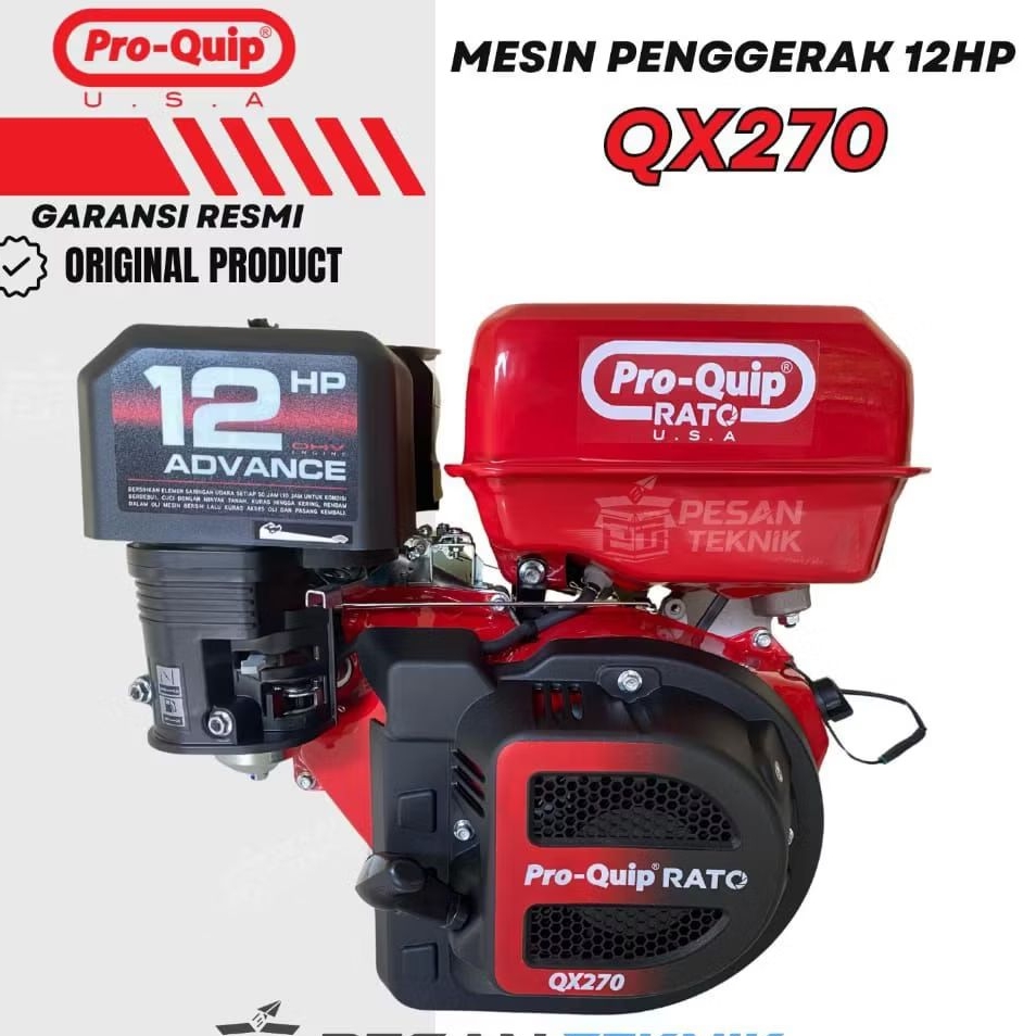 MESIN PENGGERAK BENSIN SERBA GUNA PROQUIP QX270 12HP / gasoline engine PROQUIP qx270 12hp