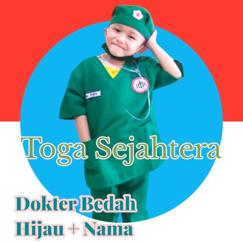 Baju Karnaval Kostum Profesi Anak Dokter Bedah / Dokter Jaga