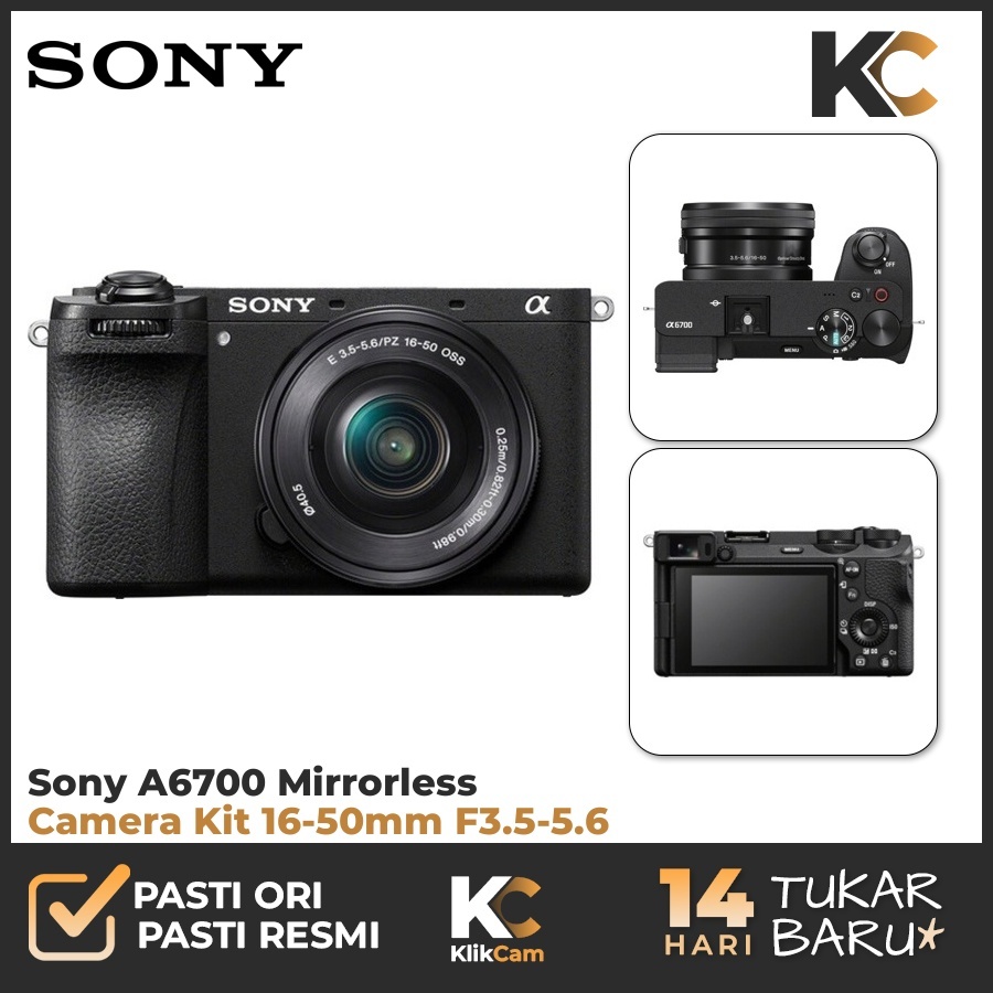 Sony A6700 Kit 16-50mm Mirrorless Camera Garansi Resmi