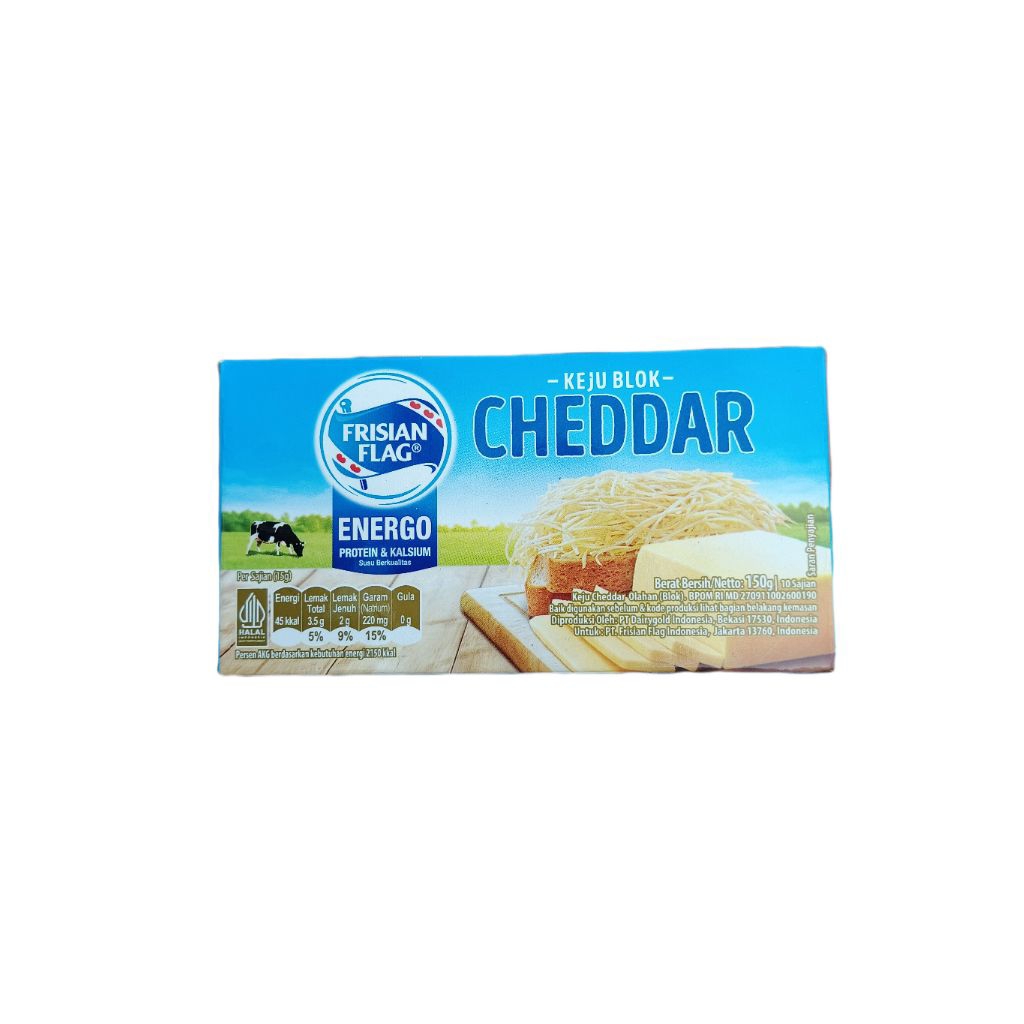 

Frisian Flag Keju Cheddar Blok 150gr | keju blok serbaguna