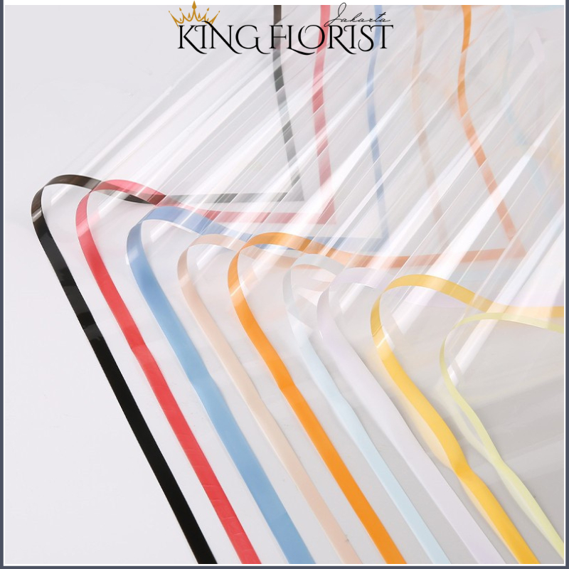 

20 LEMBAR Kertas Buket Bunga Transparan List Warna Flower Wrapping Waterproof 6007