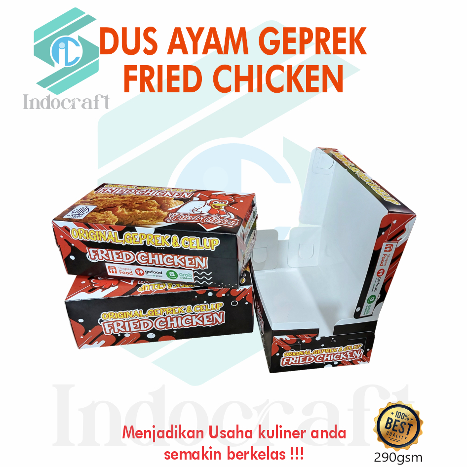 Box Kfc Fied Chicken Celup Ayam Geprek Kotak Nasi Ayam
