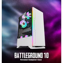 Casing Simbadda 10 White – ATX/ mATX – USB Depan – Desain Minimalis