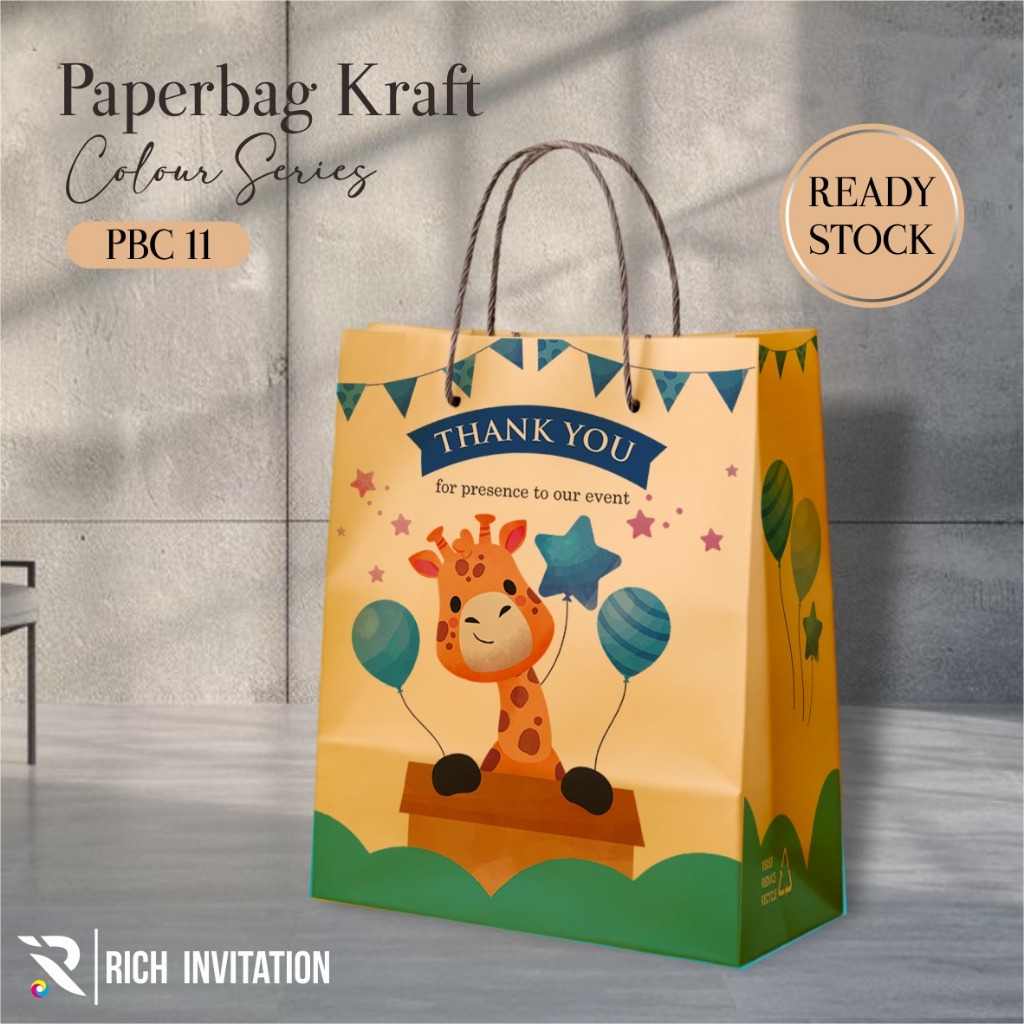

[12PCS] PAPER BAG/PAPER BAG PBC 11 READY STOCK - TAS PERNIKAHAN & HAJATAN AESTHETIC 20 X 25 X 10 CM