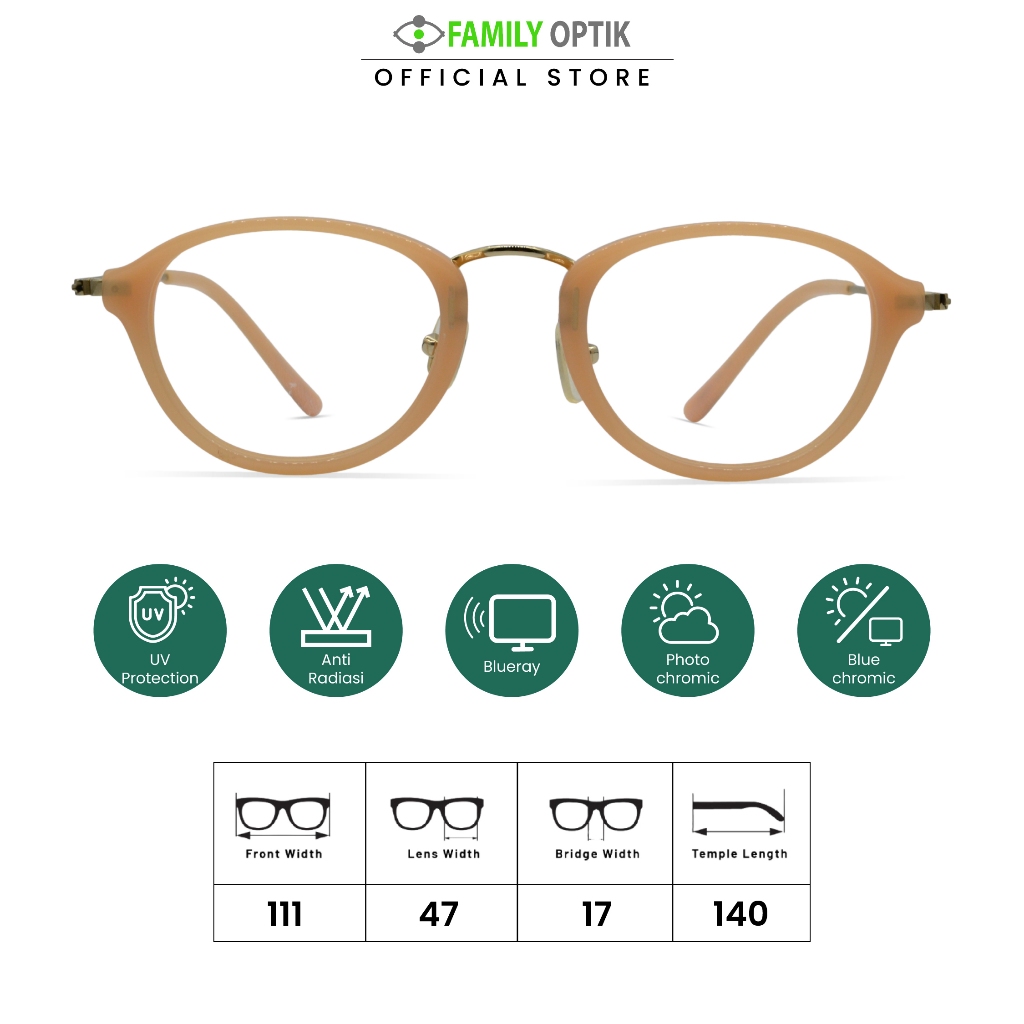 Family Optik - Kacamata Blueray Photocromic Anti Radiasi TF5239
