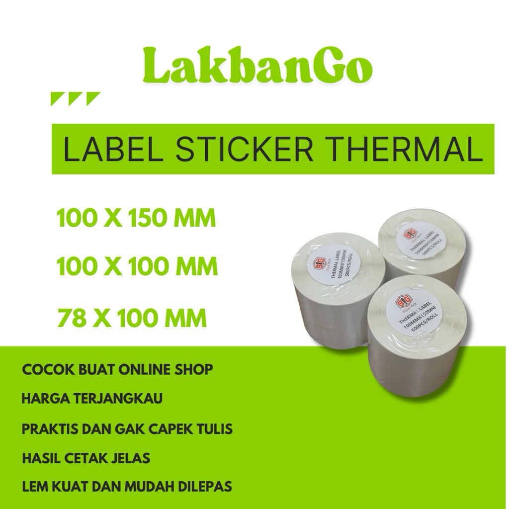 

GROSIR Kertas label thermal 100x150x500 DUS