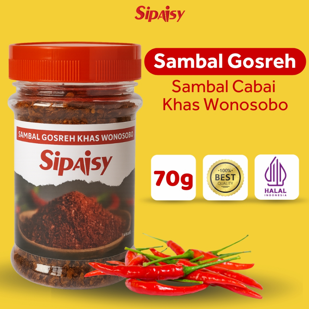 

Sipaisy Sambal Cabai Gosreh Kering Nikmat Khas Wonosobo