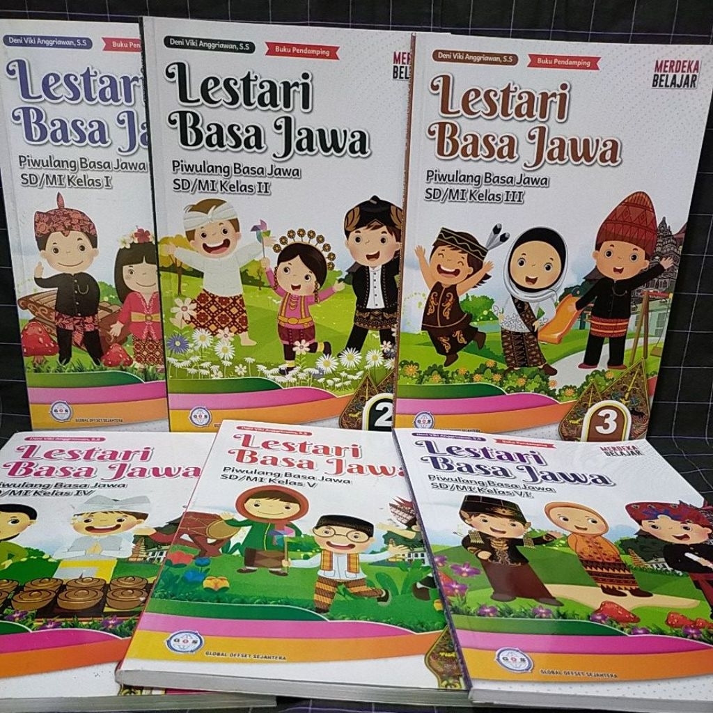 buku paket pelajar basa Jawa/lestari basa Jawa untuk SD kelas 1,2,3,4,5,6 kurikulum merdeka