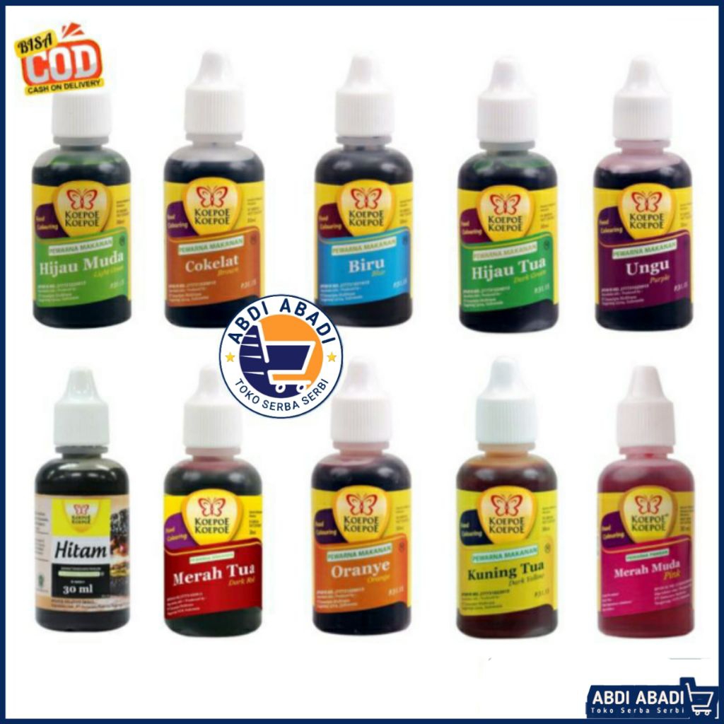 

AbdyAbady Pewarna Makanan Koepoe Koepoe 30ml Banyak Varian Warna