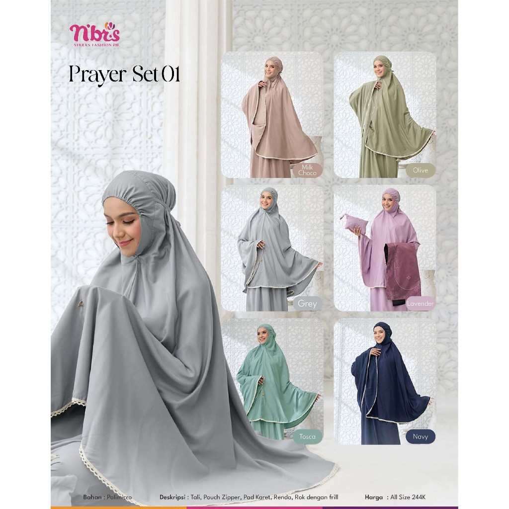 GNT - MUKENA NIBRAS PRAYER SET 01 NBRS ORI TERBARU BRANDED 2025 MUKENA TRAVEL
