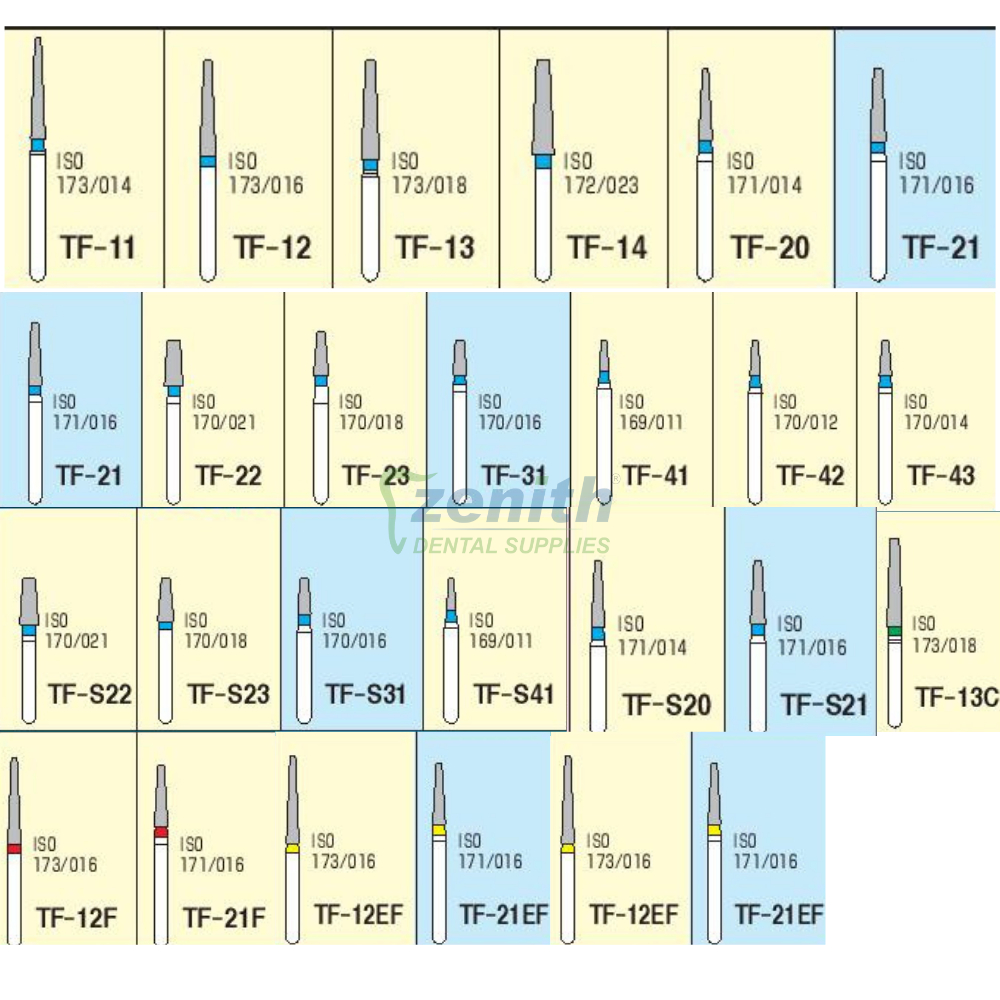 mata bur diamond bur dental highspeed high speed pita biru murah azdent polish bur pita kuning