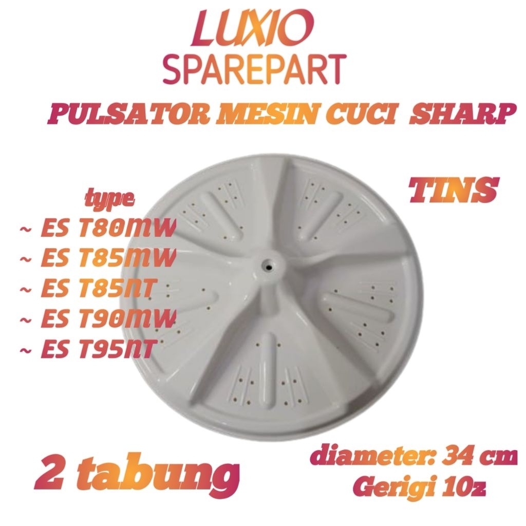 PULSATOR MESIN CUCI SHARP 34CM / PULSATOR MESIN CUCI SHARP 2 TABUNG