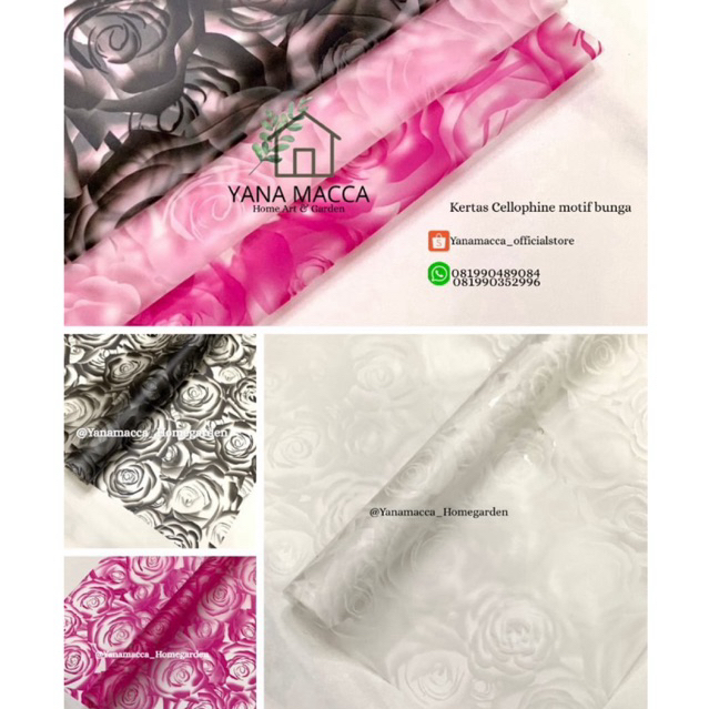 

kertas cellophane motif Bunga