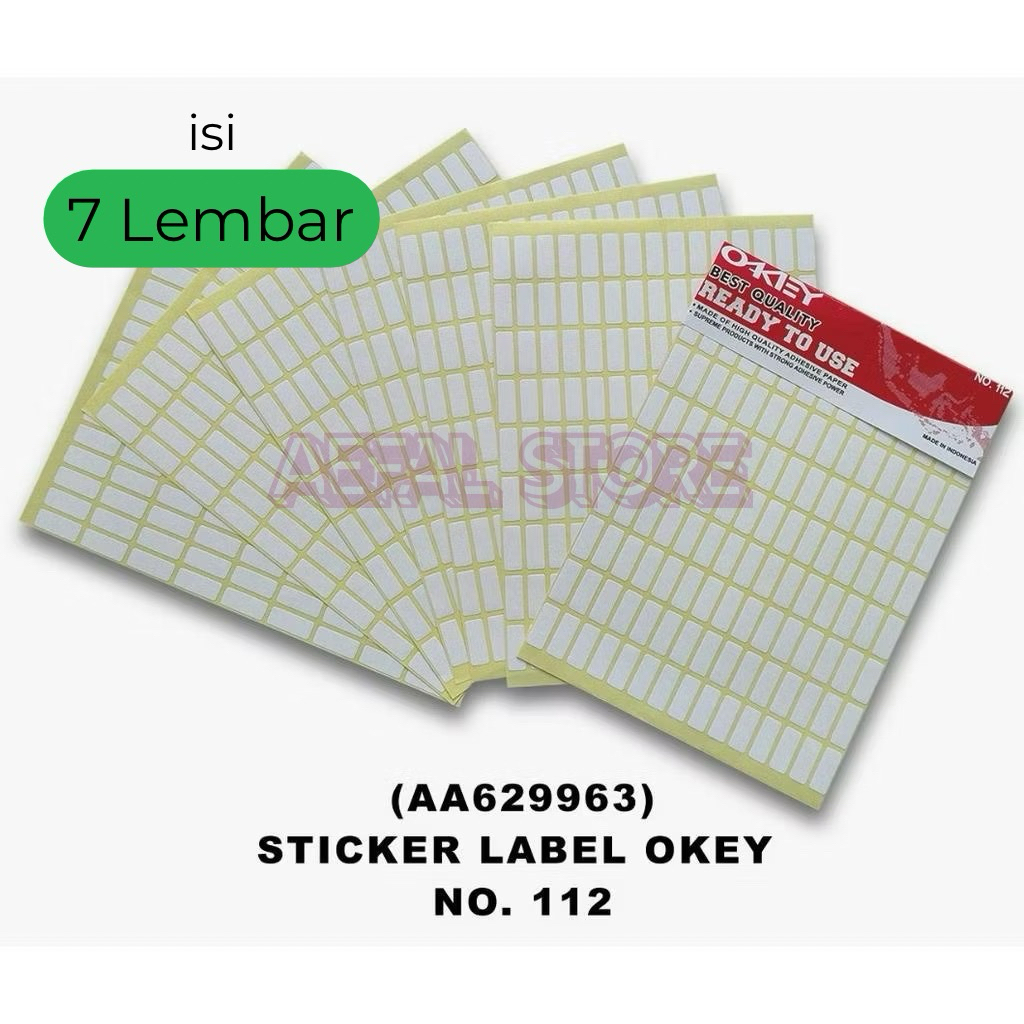 

Label Harga Label Stiker Okey No 112 isi 7 Lembar