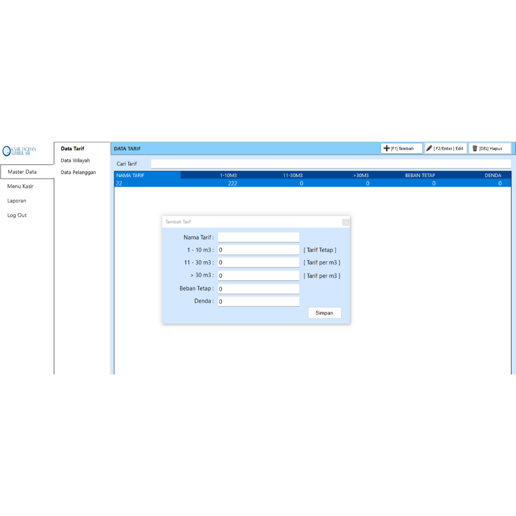 APLIKASI TAGIHAN AIR SEDERHANA