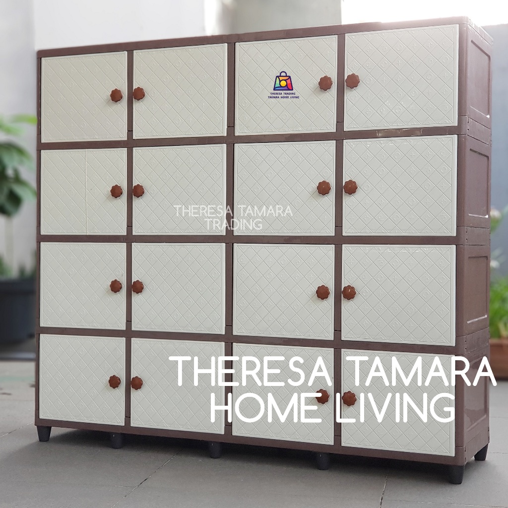 LEMARI PLASTIK CLUB QUATRO 4 SUSUN 4 - 16 PINTU SERBA GUNA