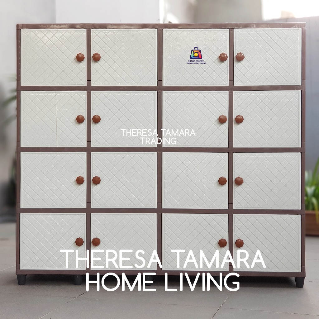 LEMARI PLASTIK CLUB QUATRO 4 SUSUN 4 NEW DESIGN 16 PINTU