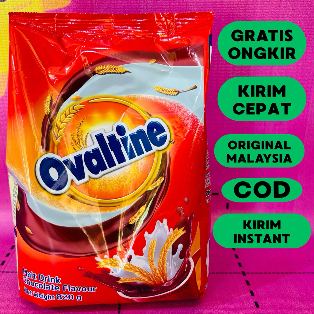 

Ovaltine Malaysia Thailand 820 Gram / Minuman Coklat Malaysia / Minuman Malaysia
