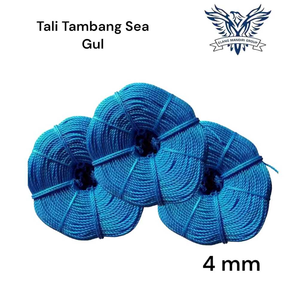 

Tali Tambang 4mm Tali Tampar/Tambang Plastik warna Biru