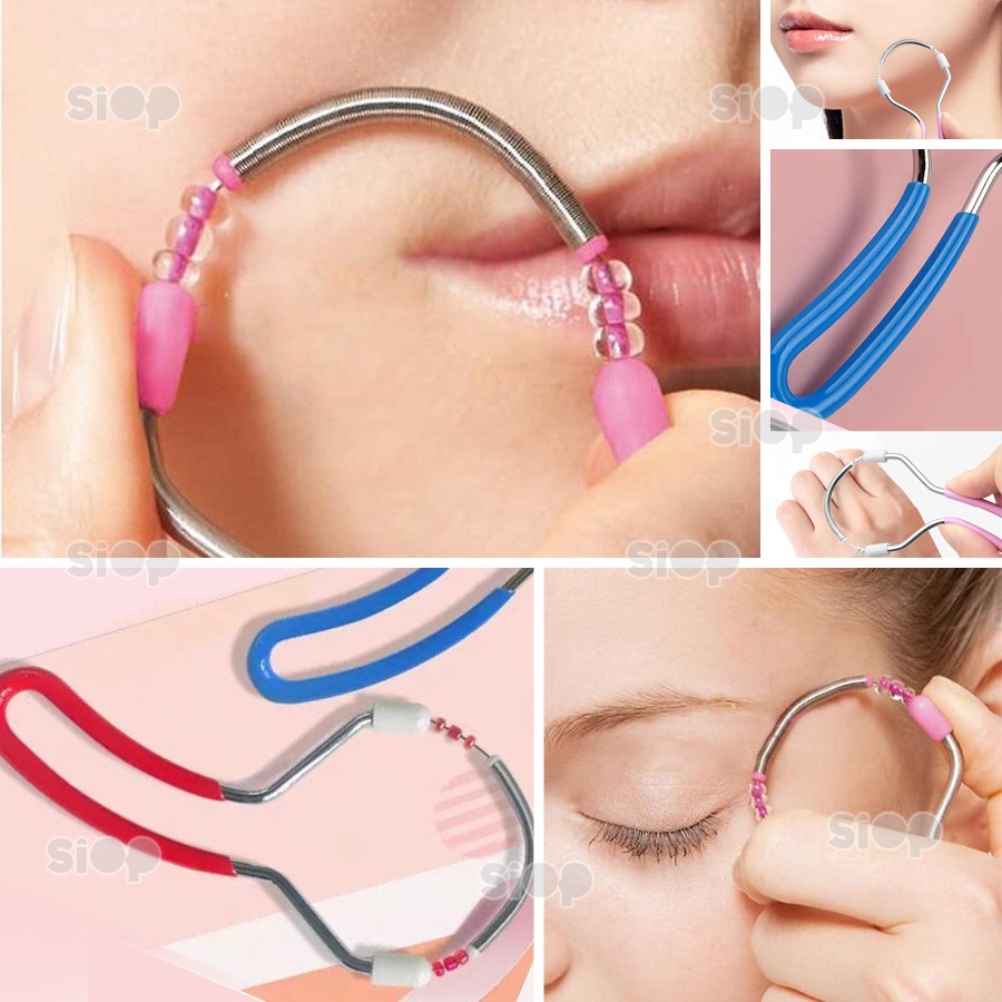 P13 Spring Facial Epilator Alat Pencabut Bulu Wajah Bibir Hidung Wanita/Pria