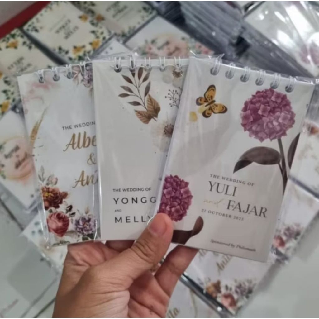 

souvenir notes pernikahan , ulang tahun, event